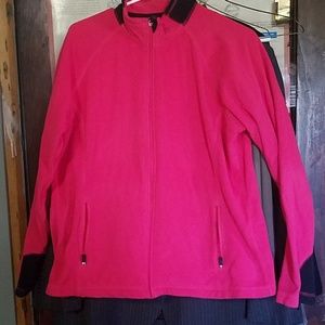 Hot pink Lands end fleece jacket